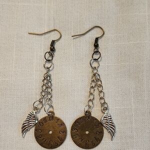 Elegant Silver and Gold Leaf Dangle Earrings